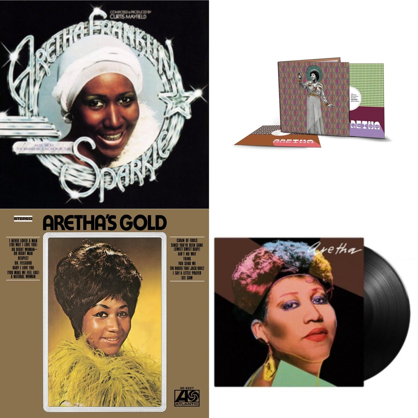 Sparkle (Crystal Clear LP Vinyl) (Syeor) & Aretha (2LP/140G) & Aretha's Gold & Aretha (180G)