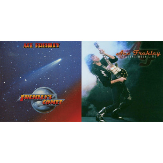 Ace Frehley - Greatest Hits Live & Frehley's Comet (Red & Blue Hand Poured Effect LP Vinyl)