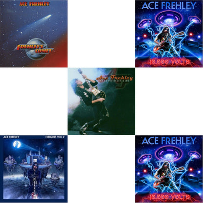 Greatest Hits Live & 10,000 Volts (Edge Only Splatter/Metal Gym Locker/Red Splatter LP Vinyl) & 10,000 Volts (Orange Tabby LP Vinyl) & Origins Vol.2 (Blue & White LP Vinyl) & Frehley's Comet (Red & Blue Hand Poured Effect LP Vinyl)