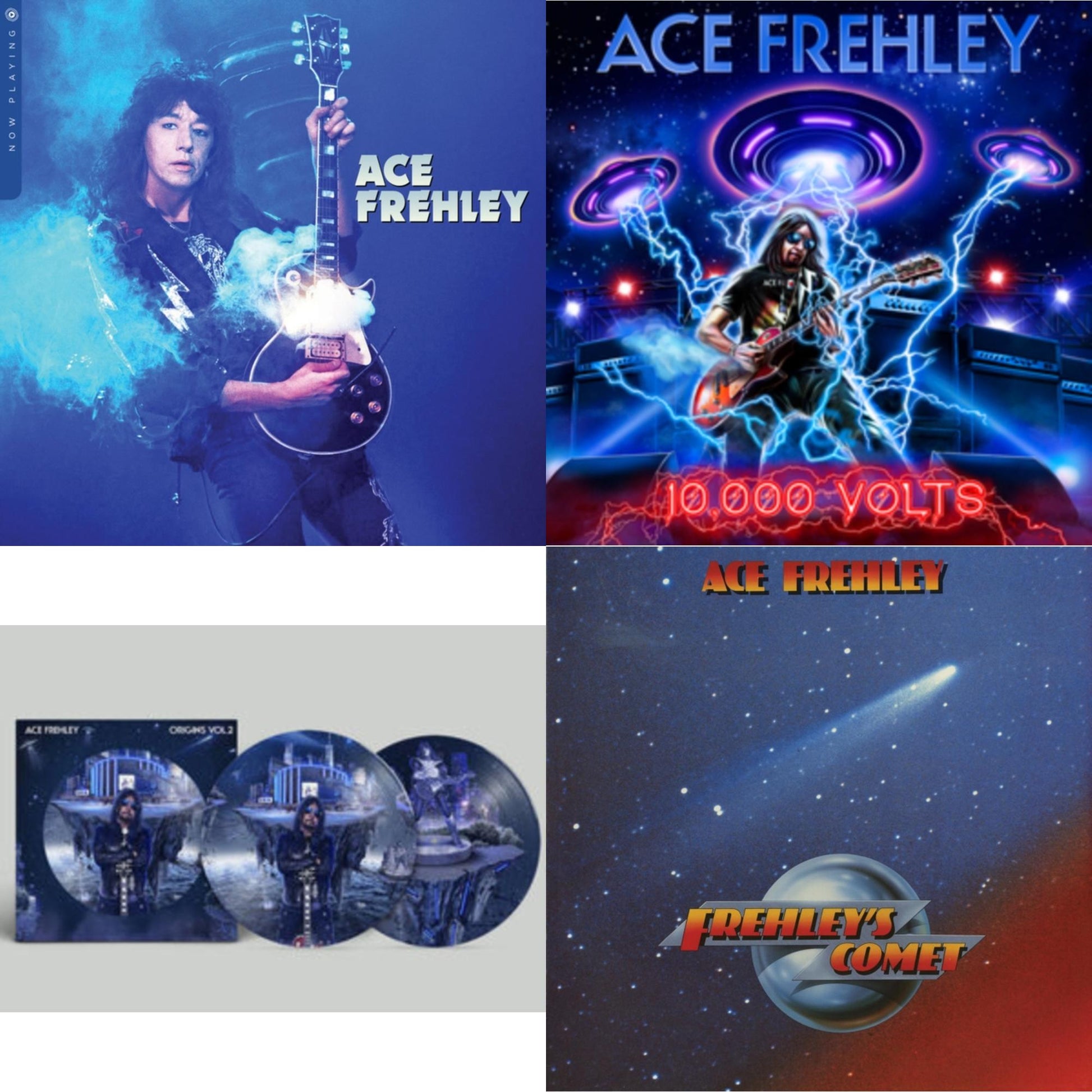 This is a 4 LP Vinyl SKU bundle.
1.This LP Vinyl is brand new.Format: LP VinylThis item's title is: Now Playing (Blue LP Vinyl)Artist: Ace FrehleyLabel: Rhino Records (2)Barcode: 603497818747Release Date: 3/7/2025
2.This LP Vinyl is brand new.