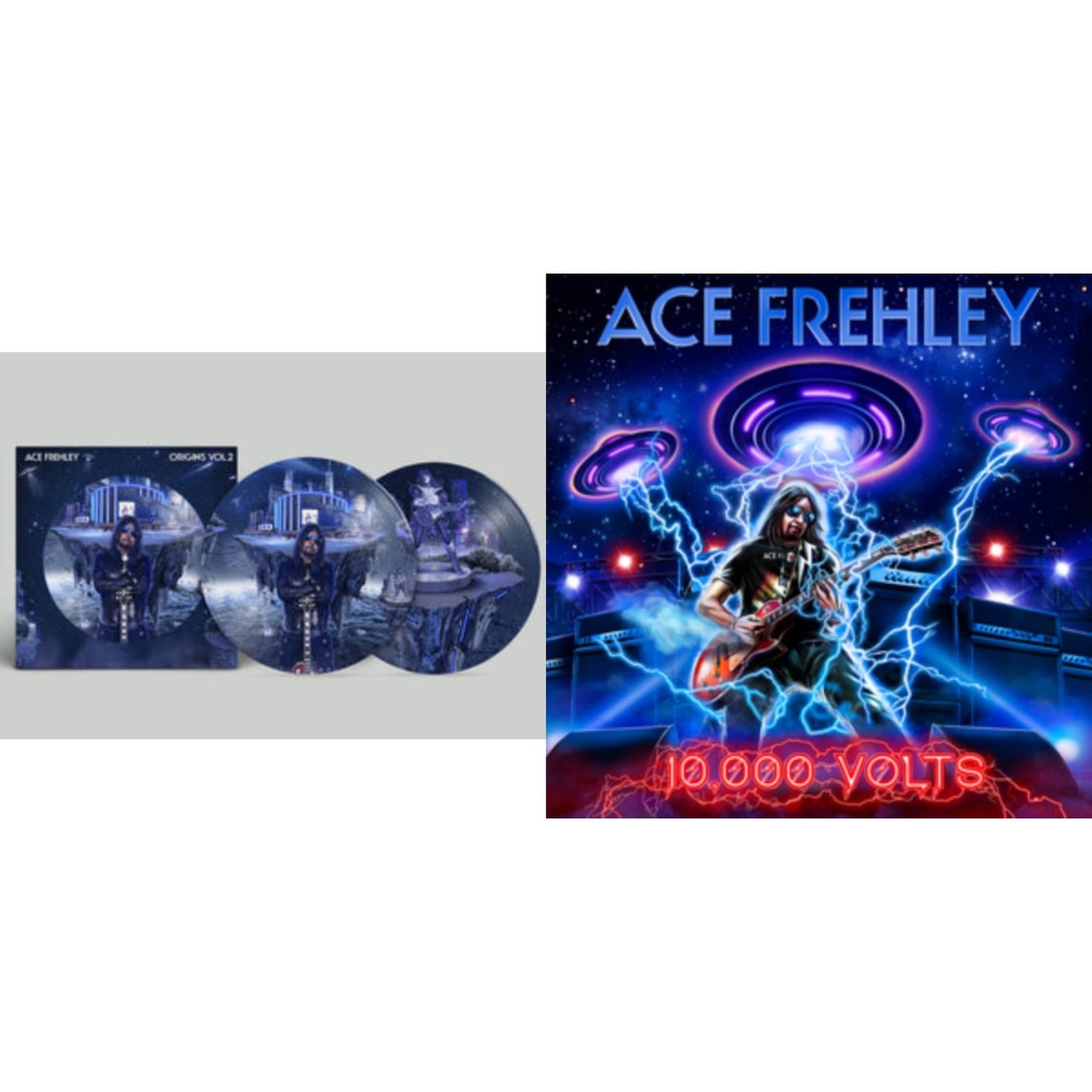 This is a 2 LP Vinyl SKU bundle.
1.This LP Vinyl is brand new.Format: LP VinylThis item's title is: 10000 Volts (Red LP Vinyl)Artist: Ace FrehleyBarcode: 634164402938Release Date: 2/23/2024
2.This LP Vinyl is brand new.Format: LP VinylThis item's title is: Origins: Vol.