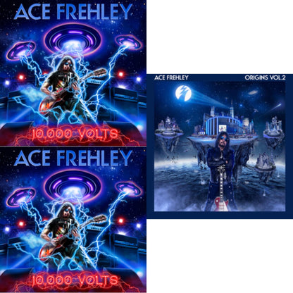 This is a 3 LP Vinyl SKU bundle.
1.This LP Vinyl is brand new.Format: LP VinylMusic Style: Hard RockThis item's title is: 10,000 Volts (Dragons Den LP Vinyl)Artist: Ace FrehleyLabel: MNRK HeavyBarcode: 634164402983Release Date: 2/23/2024
2.This LP Vinyl is brand new.