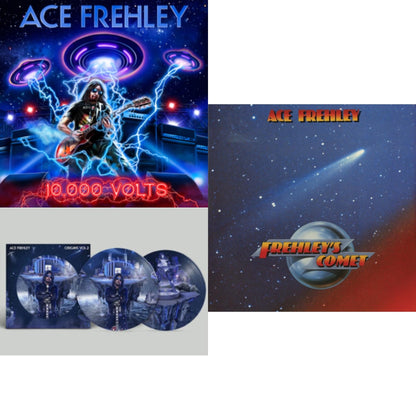 10,000 Volts (Edge Only Splatter/Metal Gym Locker/Red Splatter LP Vinyl) & Origins: Vol. 2 (Picture Disc) & Frehley's Comet (Red & Blue Hand Poured Effect LP Vinyl)