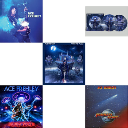 Now Playing (Blue LP Vinyl) & 10,000 Volts (Edge Only Splatter/Metal Gym Locker/Red Splatter LP Vinyl) & Origins Vol.2 (Blue & White LP Vinyl) & Origins: Vol. 2 (Picture Disc) & Frehley's Comet (Red & Blue Hand Poured Effect LP Vinyl)