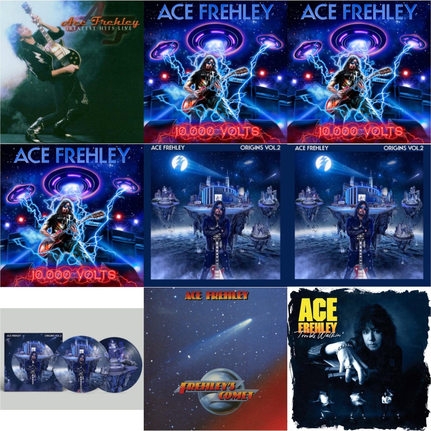 This is a 9 LP Vinyl SKU bundle.
1.This LP Vinyl is brand new.Format: LP VinylThis item's title is: Greatest Hits LiveArtist: Ace FrehleyLabel: MEGAFORCEBarcode: 020286236450Release Date: 2/4/2022
2.This LP Vinyl is brand new.