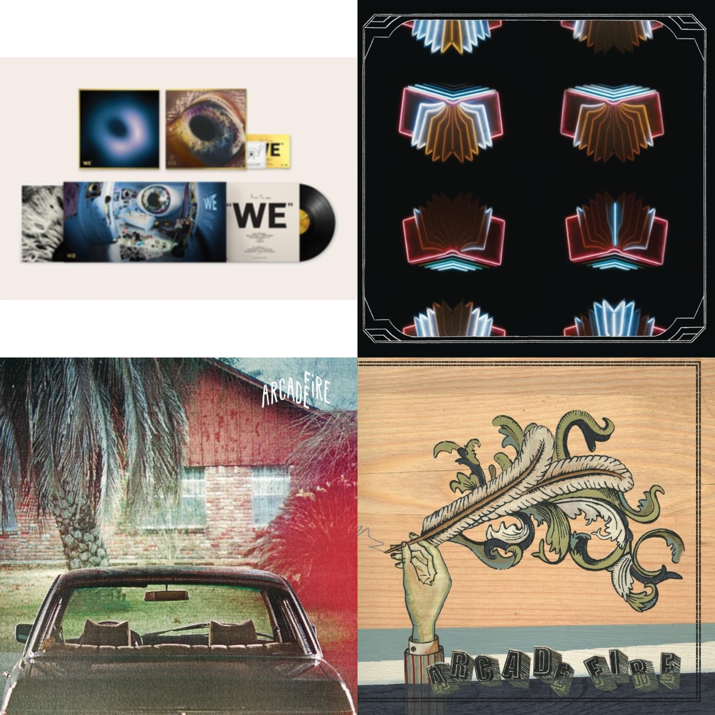 This is a 4 LP Vinyl SKU bundle.
1.This LP Vinyl is brand new.Format: LP VinylMusic Style: Alternative RockThis item's title is: We (180G)Artist: Arcade FireLabel: COLUMBIABarcode: 194399712214Release Date: 5/6/2022
2.This LP Vinyl is brand new.