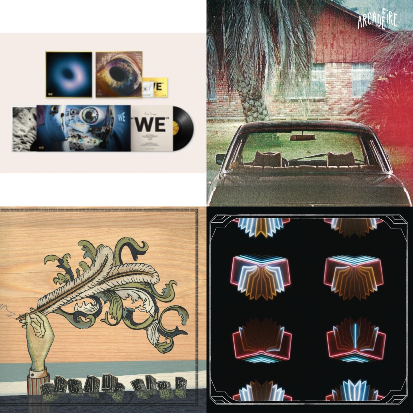 This is a 4 LP Vinyl SKU bundle.
1.This LP Vinyl is brand new.Format: LP VinylMusic Style: Alternative RockThis item's title is: We (180G)Artist: Arcade FireLabel: COLUMBIABarcode: 194399712214Release Date: 5/6/2022
2.This LP Vinyl is brand new.