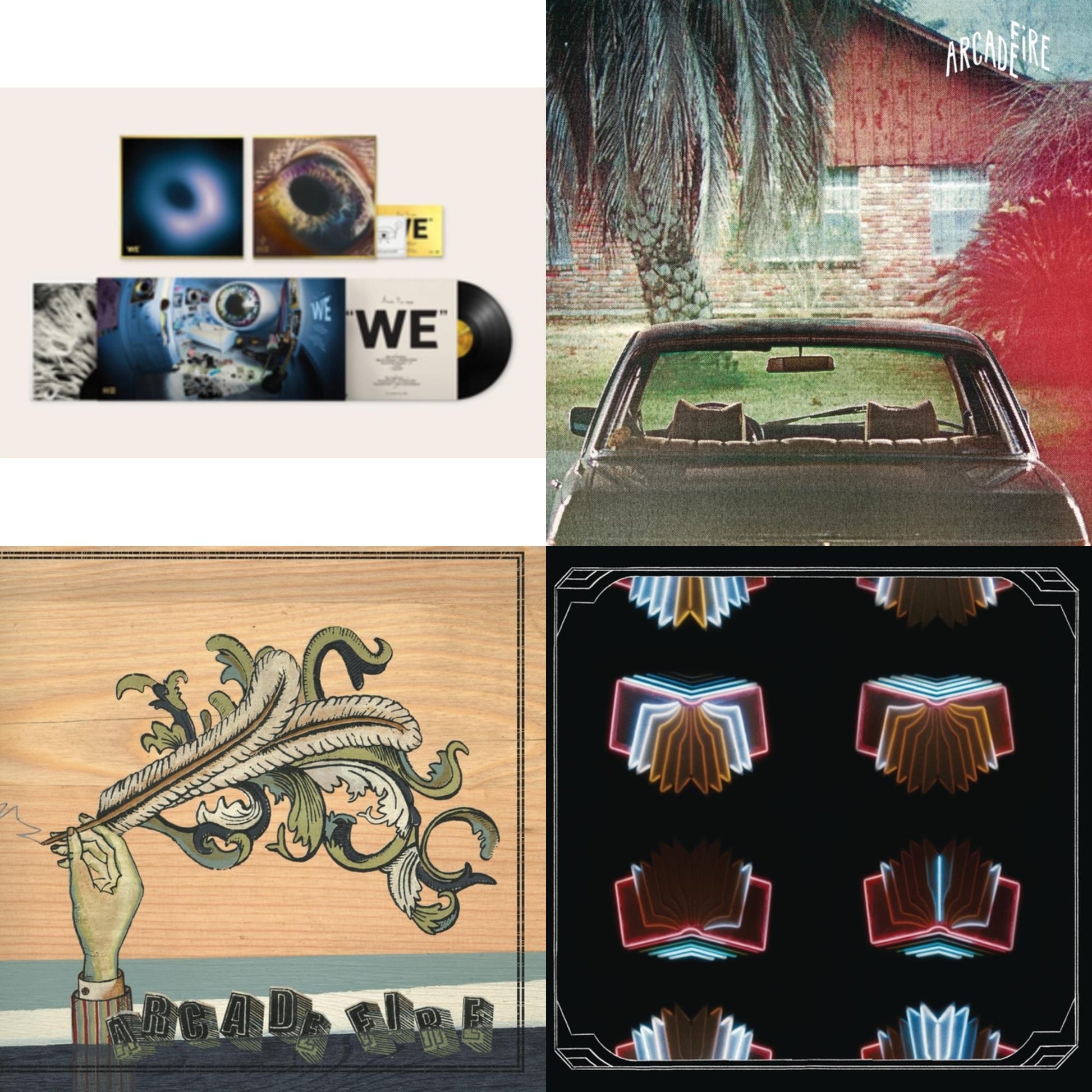 This is a 4 LP Vinyl SKU bundle.
1.This LP Vinyl is brand new.Format: LP VinylMusic Style: Alternative RockThis item's title is: We (180G)Artist: Arcade FireLabel: COLUMBIABarcode: 194399712214Release Date: 5/6/2022
2.This LP Vinyl is brand new.