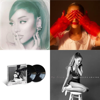 Positions (Coke Bottle Clear LP Vinyl) & Eternal Sunshine (X) (Ruby LP Vinyl) & Dangerous Woman (2LP) & My Everything