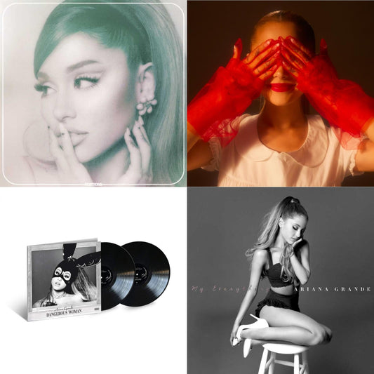 Positions (Coke Bottle Clear LP Vinyl) & Eternal Sunshine (X) (Ruby LP Vinyl) & Dangerous Woman (2LP) & My Everything