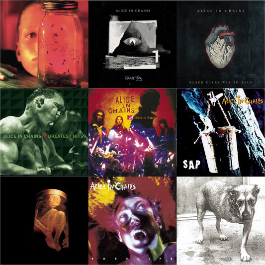Jar Of Flies & Rainier Fog & Black Gives Way To Blue & Greatest Hits & Unplugged & Sap & Nothing Safe: Best Of The Box & Facelift & Alice In Chains