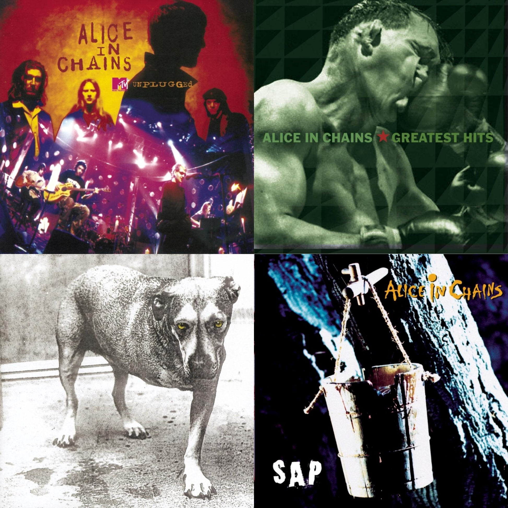 This is a 4 CD SKU bundle.
1.This CD is brand new.Format: CDMusic Style: Alternative RockThis item's title is: Greatest HitsArtist: Alice In ChainsLabel: LEGACYBarcode: 696998592223Release Date: 8/28/2001
2.This CD is brand new.