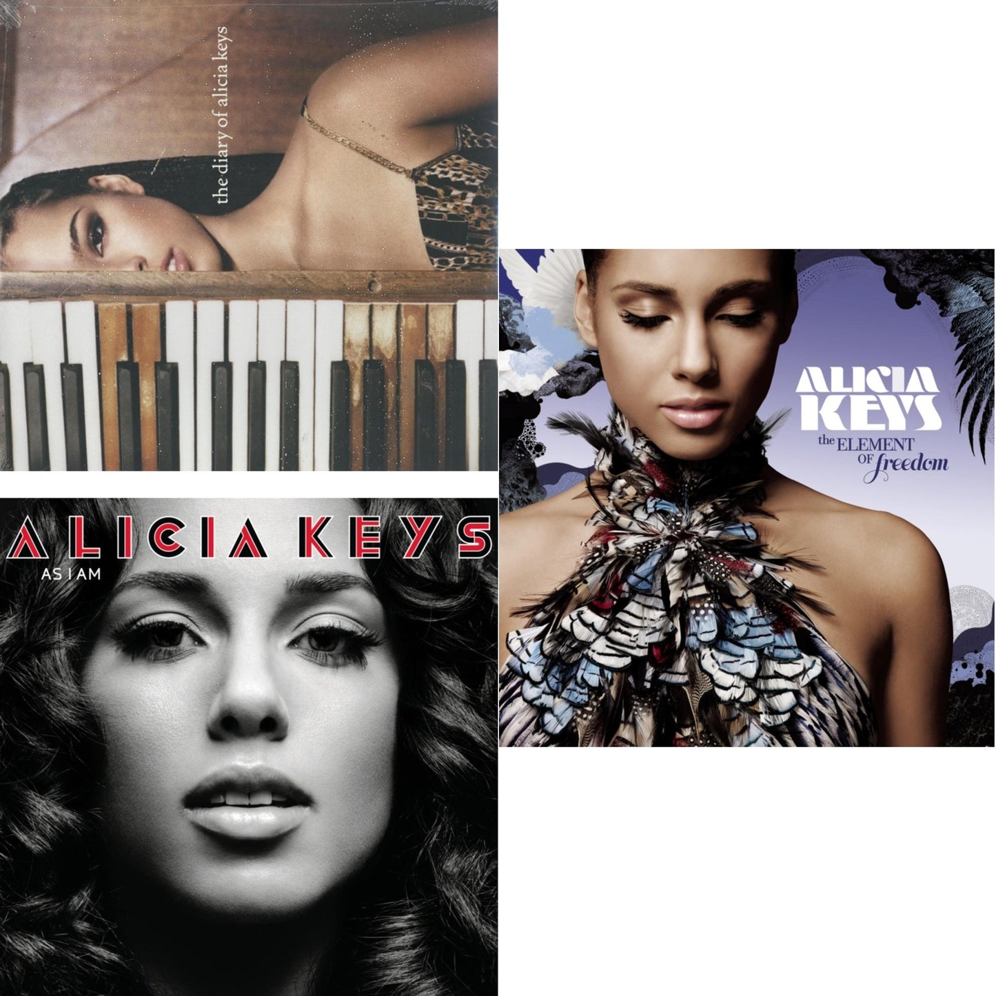 Diary Of Alicia Keys & As I Am (Red LP Vinyl) & Element Of Freedom (2LP/Lilac Vinyl)