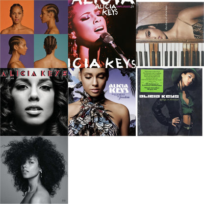Alicia (White Vinyl/2LP) & Unplugged (20Th Anniversary/2LP) & Diary Of Alicia Keys & As I Am (Red LP Vinyl) & Element Of Freedom (2LP/Lilac Vinyl) & Songs In A Minor (2LP/180G) & Here (Pa) (150G/Dlcard/Gatefold/24 X 24 Poster)
