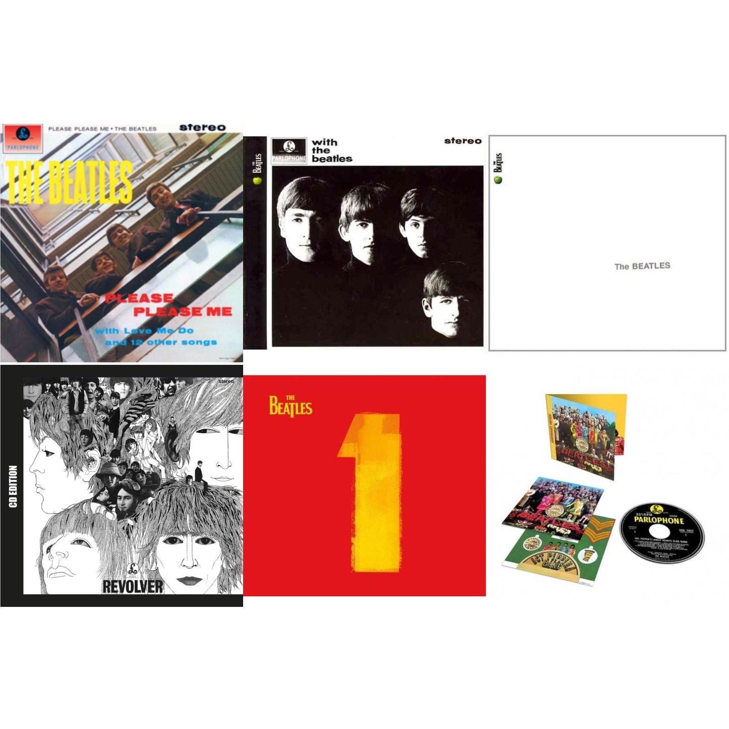 Please Please Me & With Beatles & Beatles & Revolver Special Edition & 1 & Sgt. Pepper's Lonely Hearts Club Band (Anniversary Edition)