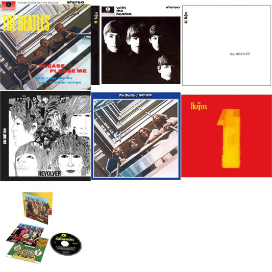Please Please Me & With Beatles & Beatles & Revolver Special Edition & Beatles 1967-1970 (2023 Edition) (2CD) & 1 & Sgt. Pepper's Lonely Hearts Club Band (Anniversary Edition)