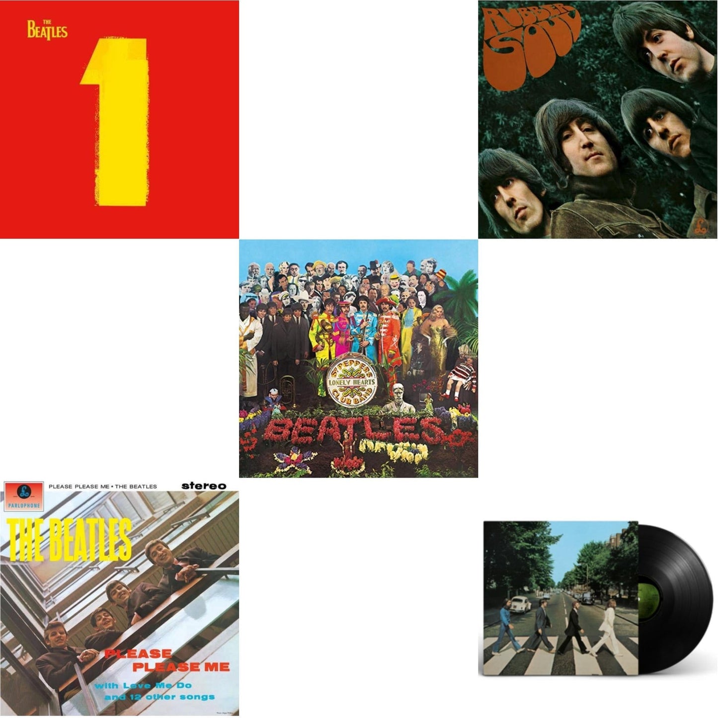 Please Please Me & Rubber Soul & 1 (2015 Reissue) & Sgt. Pepper's Lonely Hearts Club Band (2017 Stereo Mix/180G/Original Stencils) & Abbey Road Anniversary
