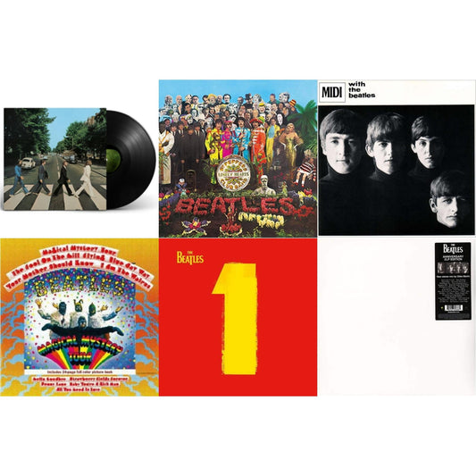 This is a 6 LP Vinyl SKU bundle.
1.This LP Vinyl is brand new.Format: LP VinylMusic Style: BeatThis item's title is: With The BeatlesArtist: BeatlesLabel: UMEBarcode: 094638242017Release Date: 11/13/2012
2.This LP Vinyl is brand new.