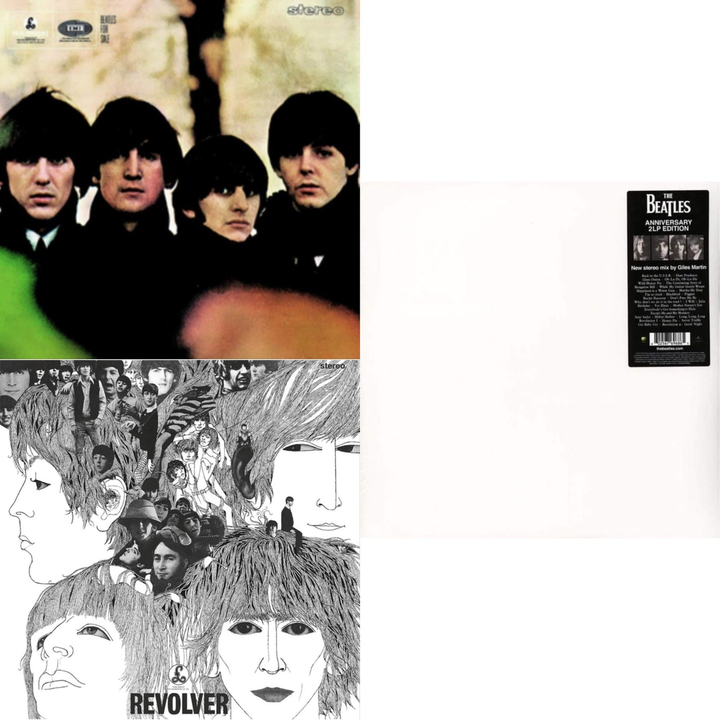 This is a 3 LP Vinyl SKU bundle.
1.This LP Vinyl is brand new.Format: LP VinylMusic Style: Rock & RollThis item's title is: Beatles For SaleArtist: BeatlesLabel: UMEBarcode: 094638241416Release Date: 11/13/2012
2.This LP Vinyl is brand new.