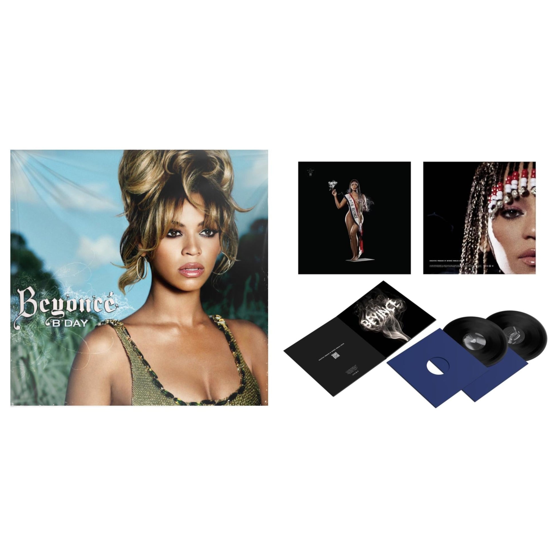This is a 2 LP Vinyl SKU bundle.
1.This LP Vinyl is brand new.Format: LP VinylMusic Style: Contemporary R&BThis item's title is: B'day (2LP/180G)Artist: BeyonceLabel: LEGACYBarcode: 827969092019Release Date: 9/12/2006
2.This LP Vinyl is brand new.