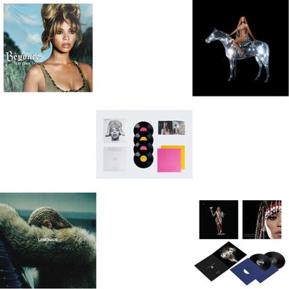 This is a 5 LP Vinyl SKU bundle.
1.This LP Vinyl is brand new.Format: LP VinylMusic Style: Contemporary R&BThis item's title is: B'day (2LP/180G)Artist: BeyonceLabel: LEGACYBarcode: 827969092019Release Date: 9/12/2006
2.This LP Vinyl is brand new.