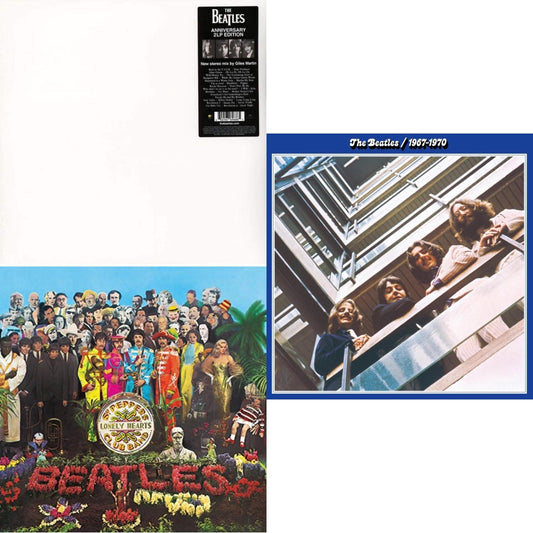 Beatles 1967-1970 (2023) (Blue Vinyl/3LP) (Half-Speed) & Sgt. Pepper's Lonely Hearts Club Band (2017 Stereo Mix/180G/Original Stencils) & Beatles (The White Album) (2LP)