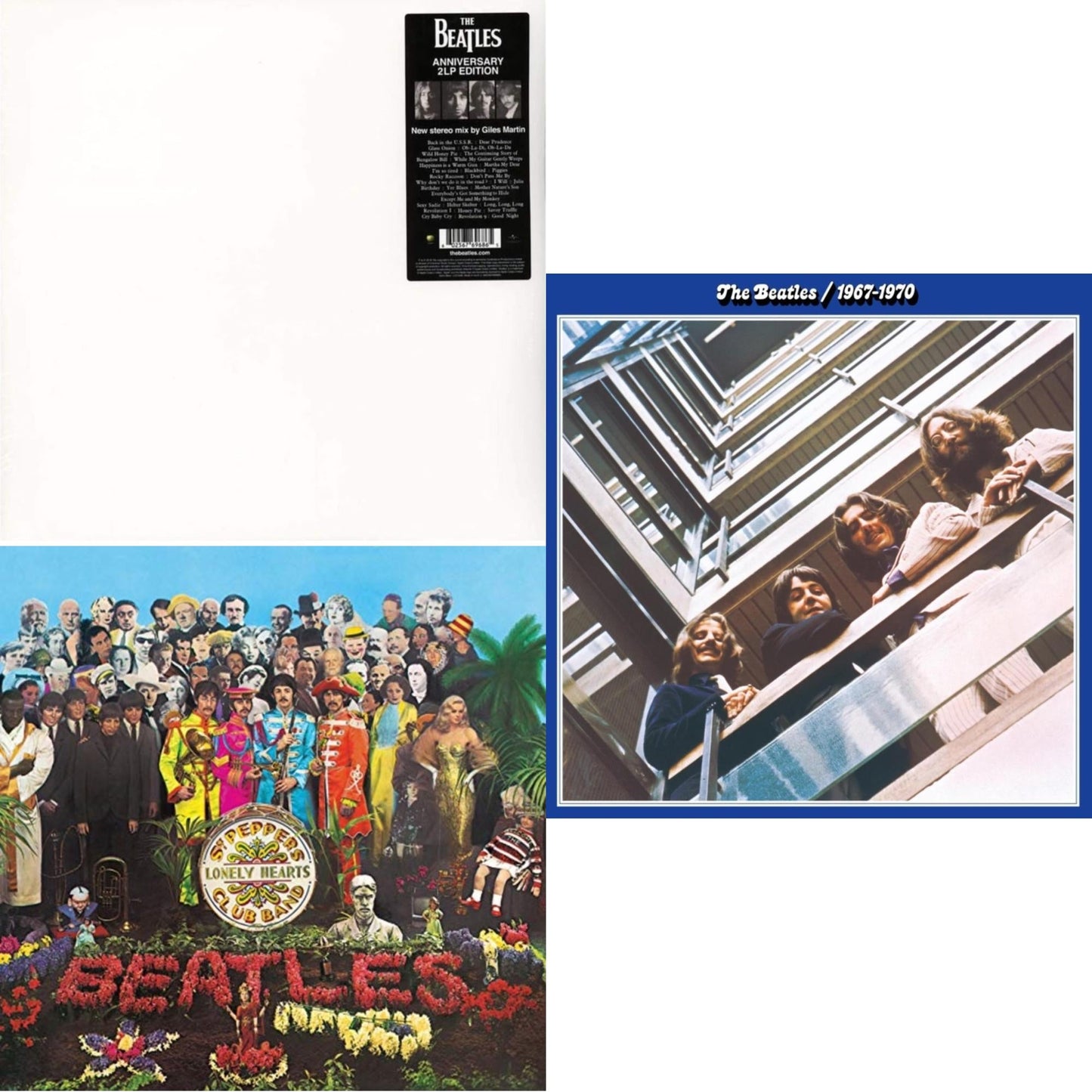 This is a 3 LP Vinyl SKU bundle.
1.This LP Vinyl is brand new.Format: LP VinylMusic Style: Prog RockThis item's title is: Beatles (The White Album) (2 LP)Artist: BeatlesLabel: CAPITOLBarcode: 602567696865Release Date: 11/9/2018
2.This LP Vinyl is brand new.