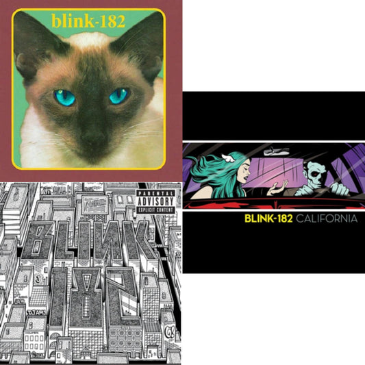This is a 3 LP Vinyl SKU bundle.
1.This LP Vinyl is brand new.Format: LP VinylMusic Style: PunkThis item's title is: Cheshire CatArtist: Blink-182Label: MCA RECORDSBarcode: 602557005196Release Date: 10/7/2016
2.This LP Vinyl is brand new.