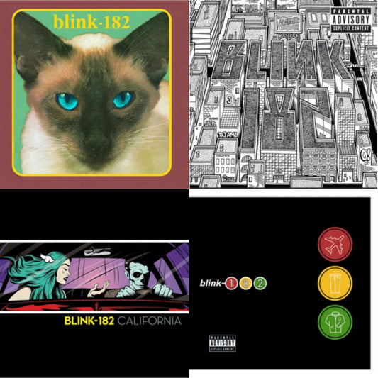 This is a 4 LP Vinyl SKU bundle.
1.This LP Vinyl is brand new.Format: LP VinylMusic Style: PunkThis item's title is: Cheshire CatArtist: Blink-182Label: MCA RECORDSBarcode: 602557005196Release Date: 10/7/2016
2.This LP Vinyl is brand new.
