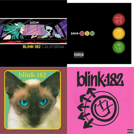 This is a 4 LP Vinyl SKU bundle.
1.This LP Vinyl is brand new.Format: LP VinylMusic Style: Pop PunkThis item's title is: California (Deluxe/2LP/180G)Artist: Blink-182Label: R MBarcode: 4050538282894Release Date: 5/19/2017
2.This LP Vinyl is brand new.