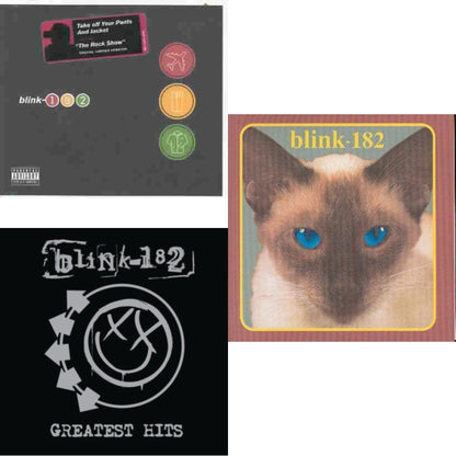 This is a 3 CD SKU bundle.
1.This CD is brand new.Format: CDThis item's title is: Take Off Your Pants & JacketArtist: Blink-182Label: GEFFENBarcode: 008811262723Release Date: 6/12/2001
2.This CD is brand new.