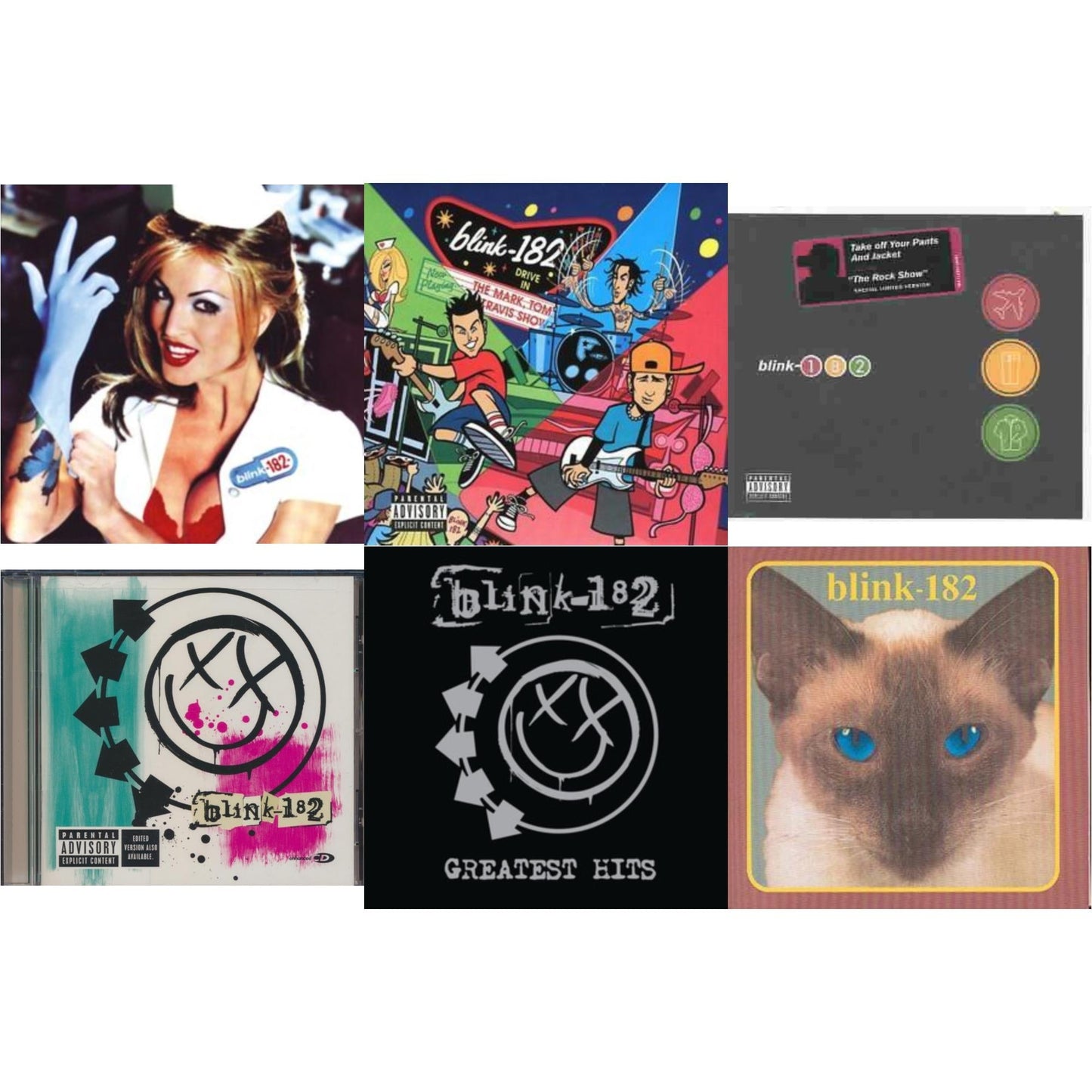 Enema Of The State (X) & Mark Tom Travis Show The Enema Strikes Back & Take Off Your Pants & Jacket & Blink-182 & Greatest Hits & Cheshire Cat