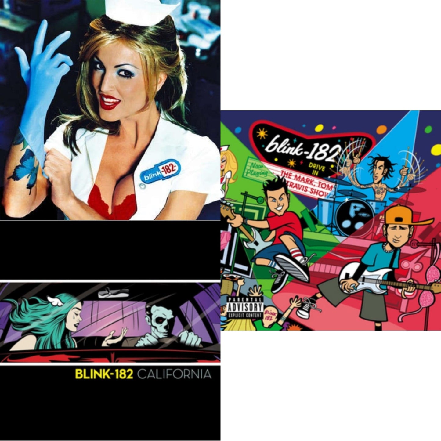 This is a 3 LP Vinyl SKU bundle.
1.This LP Vinyl is brand new.Format: LP VinylMusic Style: PunkThis item's title is: Enema Of The State (X)Artist: Blink-182Label: MCA RECORDSBarcode: 602547998743Release Date: 10/7/2016
2.This LP Vinyl is brand new.