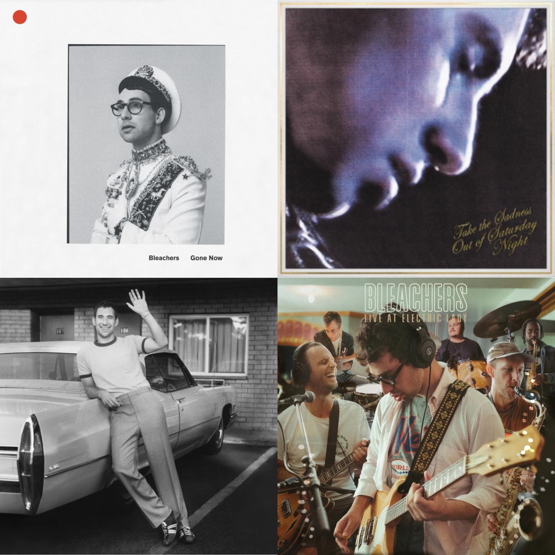 This is a 4 LP Vinyl SKU bundle.
1.This LP Vinyl is brand new.Format: LP VinylMusic Style: Alternative RockThis item's title is: Gone Now (180G/Gold Palate LP Vinyl)Artist: BleachersLabel: LEGACYBarcode: 194398634517Release Date: 6/11/2021
2.This LP Vinyl is brand new.