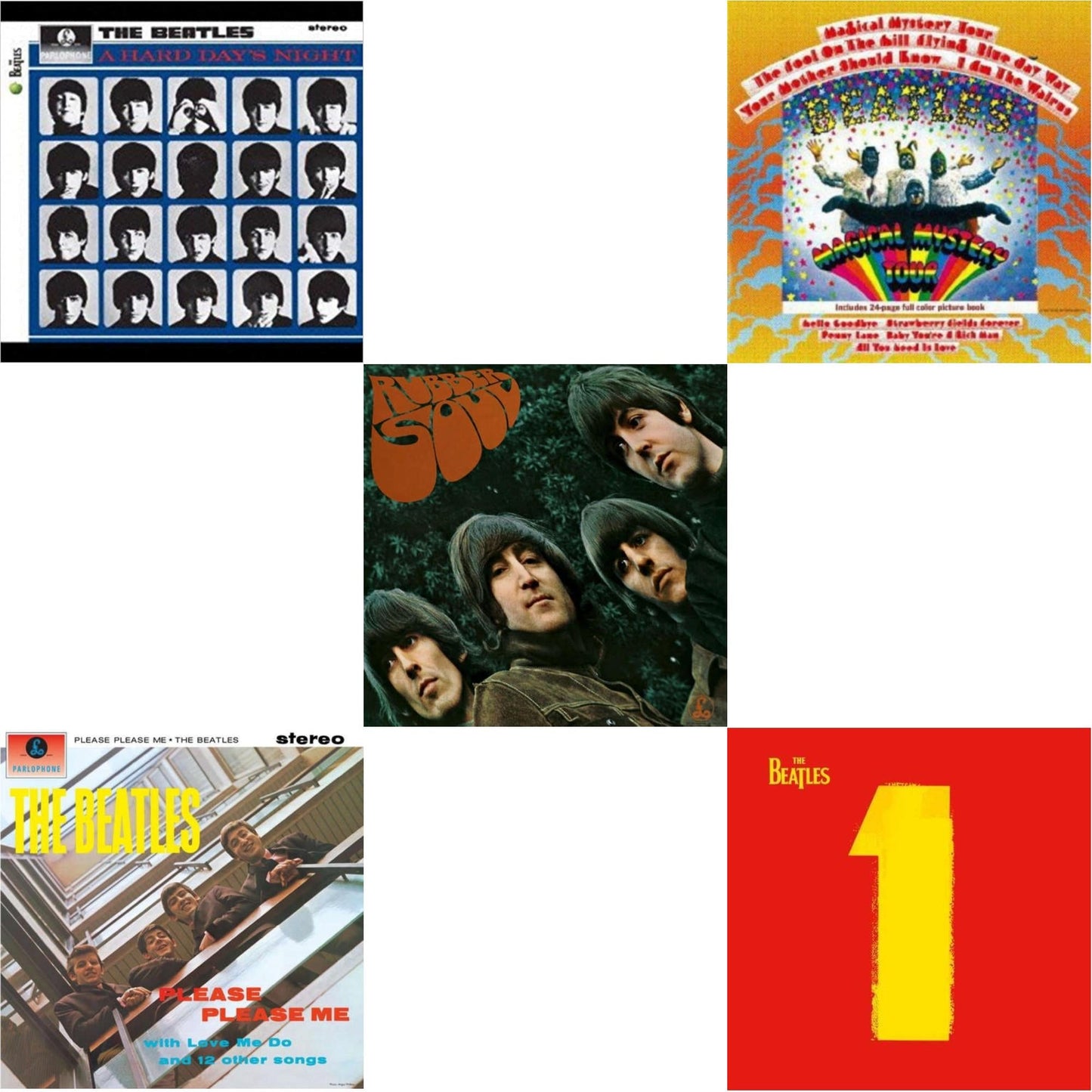 Hard Day's Night & Please Please Me & Rubber Soul & Magical Mystery Tour & 1 (2015 Reissue)