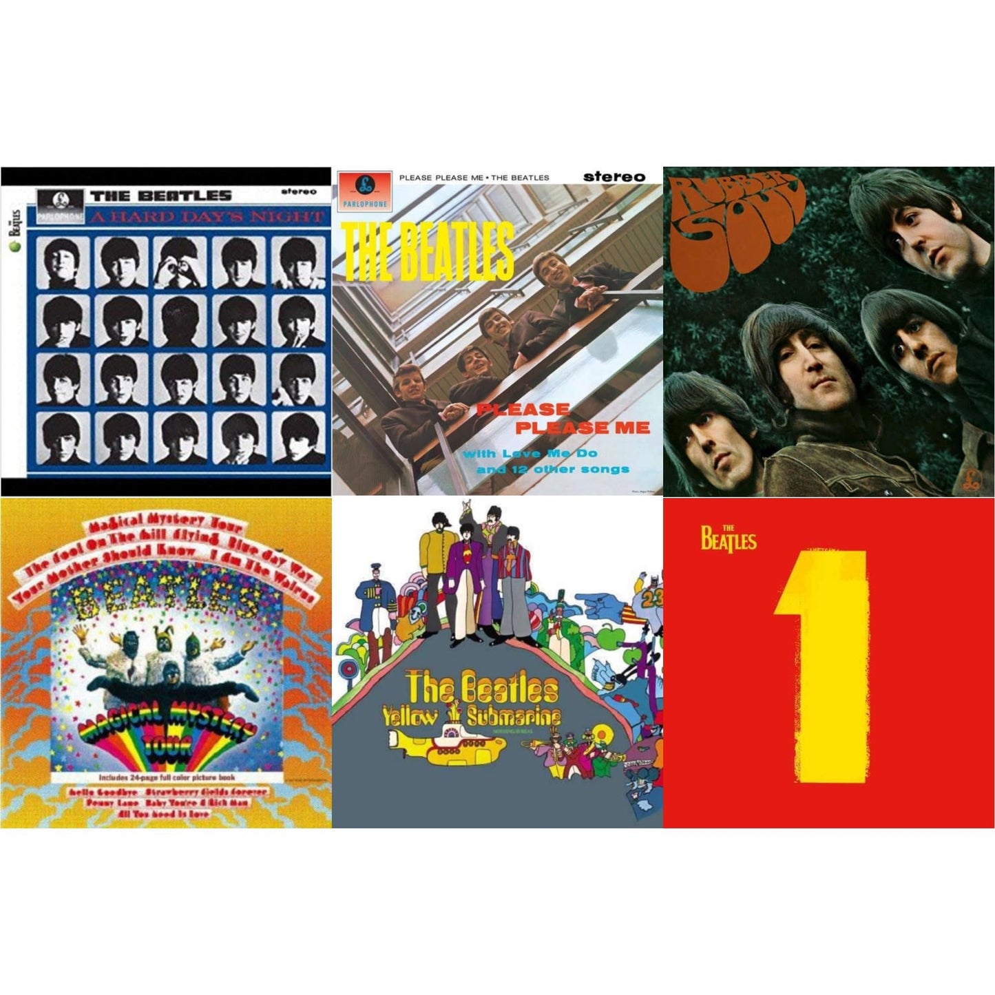 Hard Day's Night & Please Please Me & Rubber Soul & Magical Mystery Tour & Yellow Submarine & 1 (2015 Reissue)