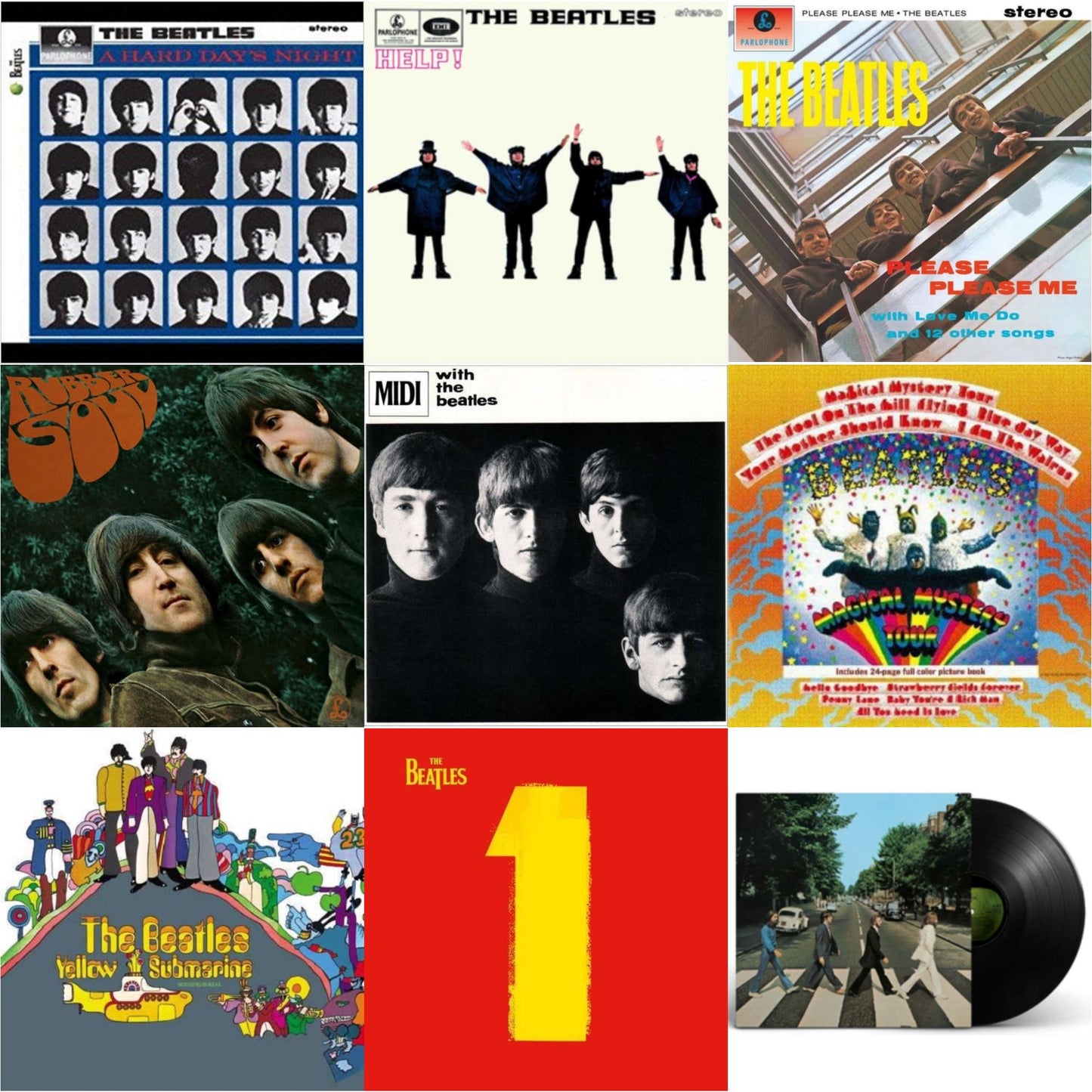Hard Day's Night & Help & Please Please Me & Rubber Soul & With The Beatles & Magical Mystery Tour & Yellow Submarine & 1 (2015 Reissue) & Abbey Road Anniversary