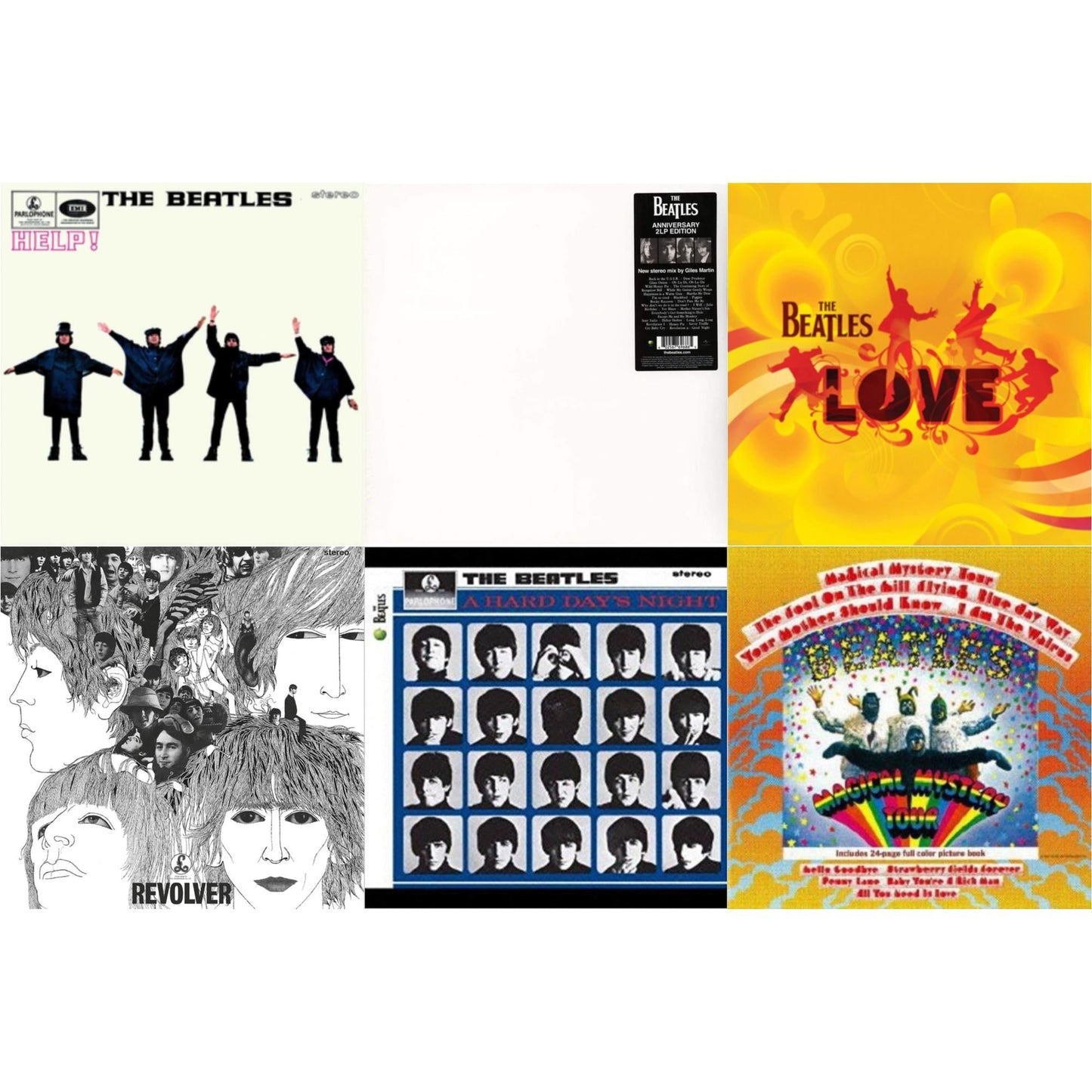 Hard Day's Night & Help & Magical Mystery Tour & Revolver Special Edition & Love  & Beatles (The White Album) (2LP)