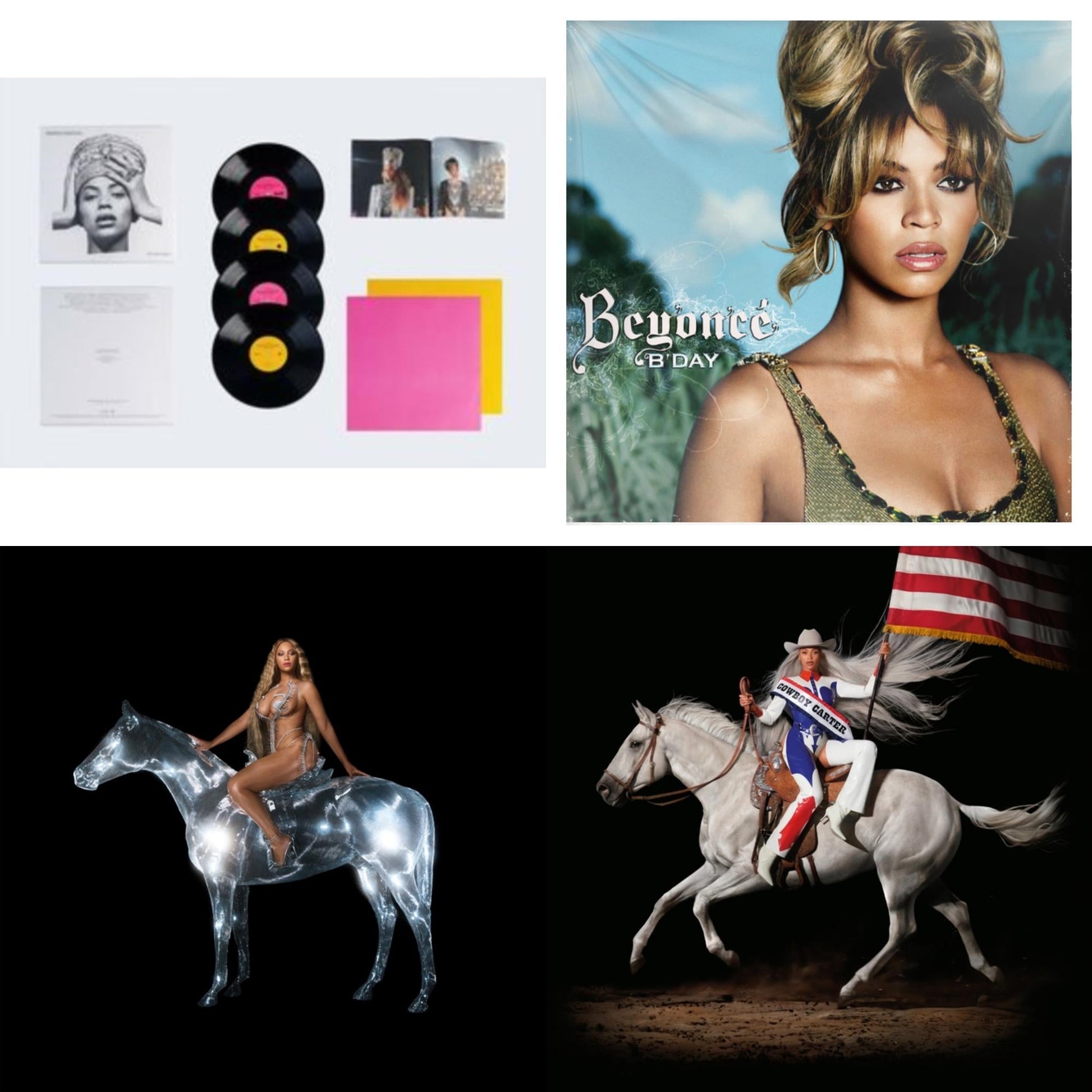 This is a 4 LP Vinyl SKU bundle.
1.This LP Vinyl is brand new.Format: LP VinylMusic Style: Contemporary R&BThis item's title is: Homecoming: The Live Album (4LP/Slipcase Jacket/Booklet)Artist: BeyonceLabel: COLUMBIA RECORDSBarcode: 190759592618Release Date: 12/4/2020
2.