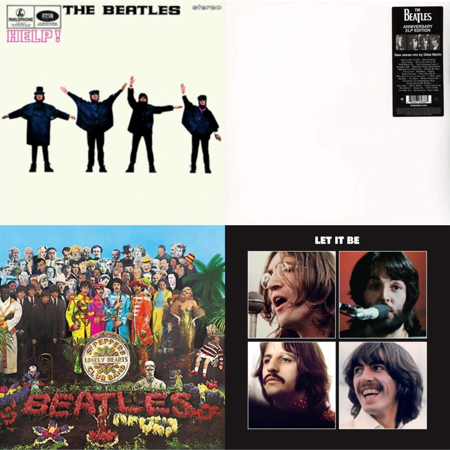 Help & Let It Be Special Edition & Sgt. Pepper's Lonely Hearts Club Band (2017 Stereo Mix/180G/Original Stencils) & Beatles (The White Album) (2LP)