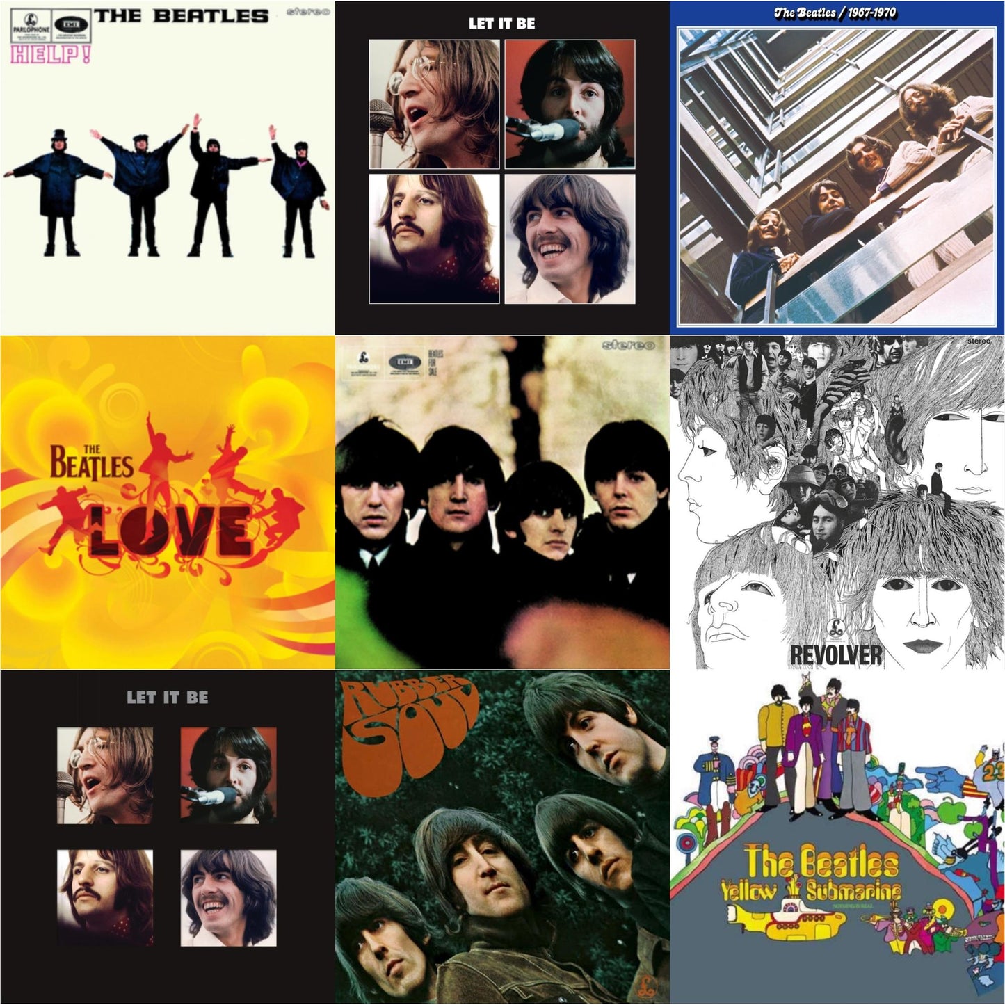Beatles For Sale & Help & Rubber Soul & Yellow Submarine & Revolver Special Edition & Beatles 1967-1970 (2023 Edition) (Half-Speed) (3LP) & Let It Be Special Edition & Let It Be Special Edition (Super Deluxe/Slipbox/Book/4LP/12Inch Ep Box Set) & Love