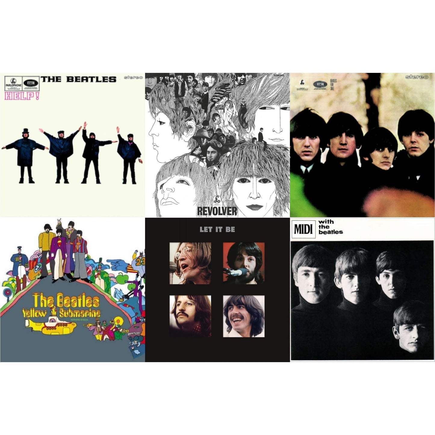 Beatles For Sale & Help & With The Beatles & Yellow Submarine & Revolver Special Edition & Let It Be Special Edition (Super Deluxe/Slipbox/Book/4LP/12Inch Ep Box Set)