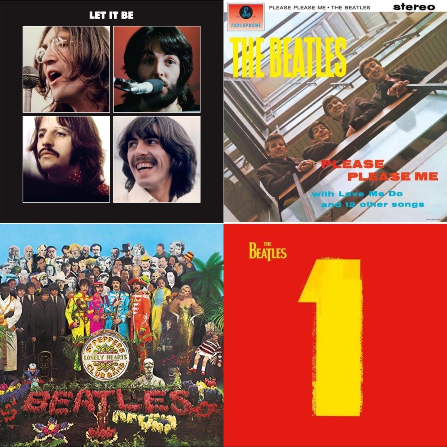 Please Please Me & Let It Be Special Edition & 1 (2015 Reissue) & Sgt. Pepper's Lonely Hearts Club Band (2017 Stereo Mix/180G/Original Stencils)