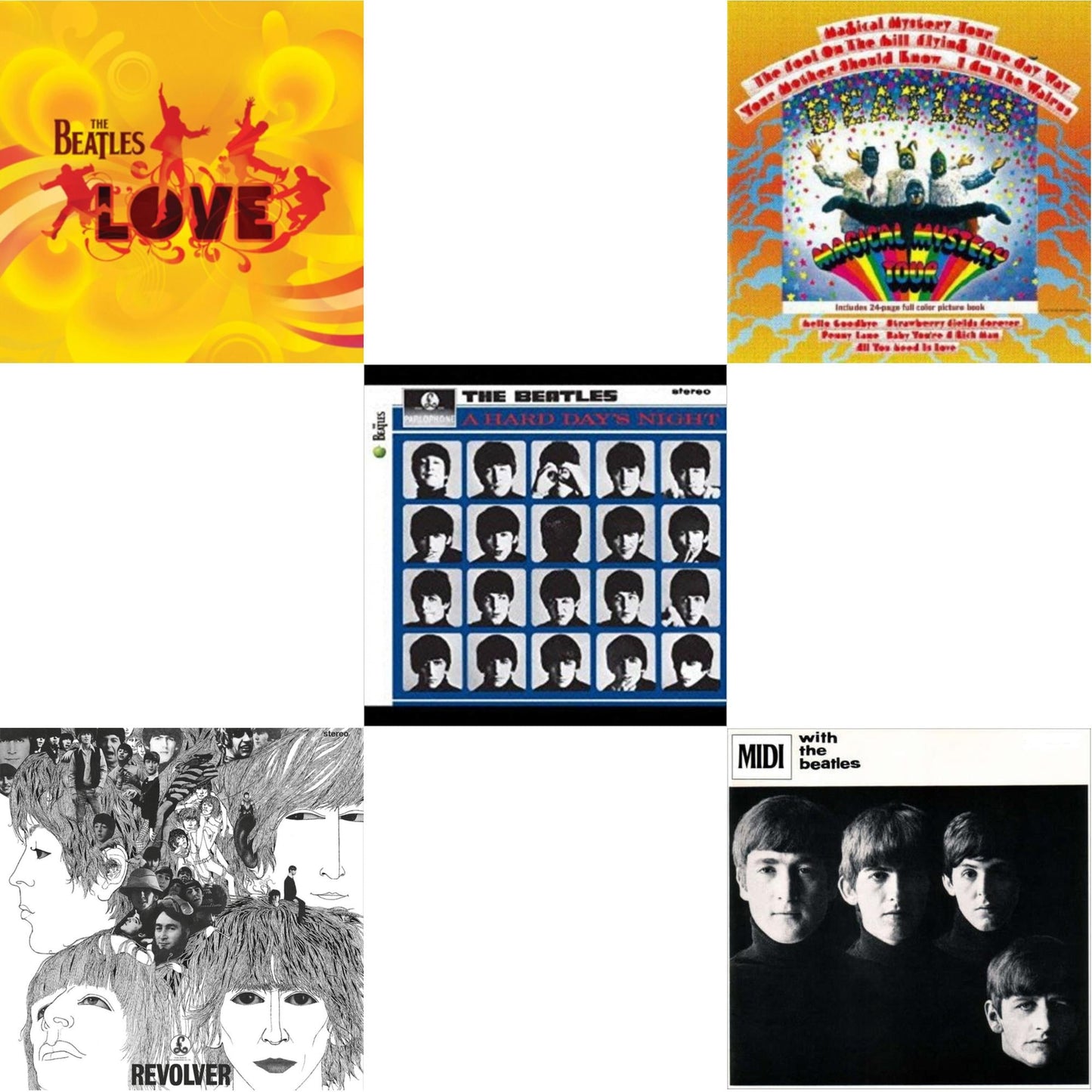 Hard Day's Night & With The Beatles & Magical Mystery Tour & Revolver Special Edition & Love