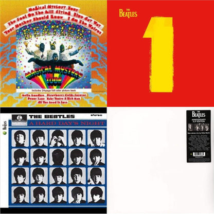 This is a 4 LP Vinyl SKU bundle.
1.This LP Vinyl is brand new.Format: LP VinylMusic Style: SoundtrackThis item's title is: Hard Day's NightArtist: BeatlesLabel: UMEBarcode: 094638241317Release Date: 11/13/2012
2.This LP Vinyl is brand new.