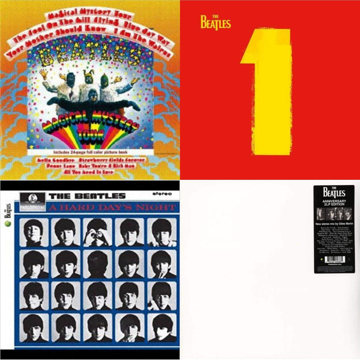 Hard Day's Night & Magical Mystery Tour & 1 (2015 Reissue) & Beatles (The White Album) (2LP)
