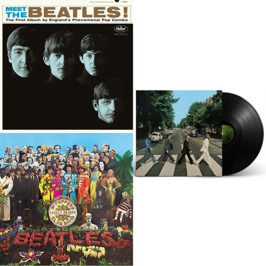 Meet The Beatles!  & Sgt. Pepper's Lonely Hearts Club Band (2017 Stereo Mix/180G/Original Stencils) & Abbey Road Anniversary