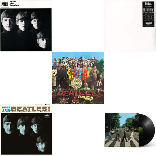 With The Beatles & Meet The Beatles!  & Sgt. Pepper's Lonely Hearts Club Band (2017 Stereo Mix/180G/Original Stencils) & Beatles (The White Album) (2LP) & Abbey Road Anniversary
