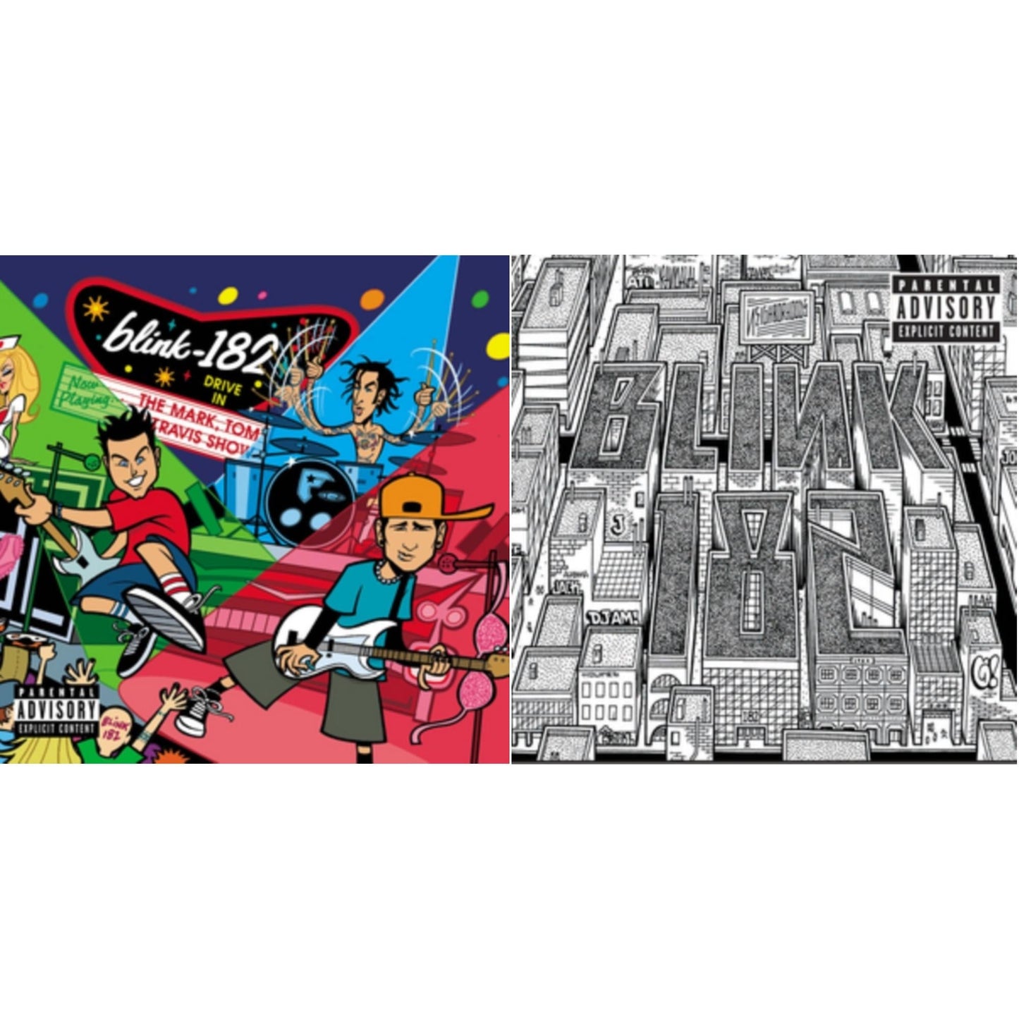 This is a 2 LP Vinyl SKU bundle.
1.This LP Vinyl is brand new.Format: LP VinylMusic Style: PunkThis item's title is: Mark Tom & Travis Show (Enema Strikes Back)Artist: Blink-182Label: Geffen RecordsBarcode: 602557005158Release Date: 10/7/2016
2.This LP Vinyl is brand new.