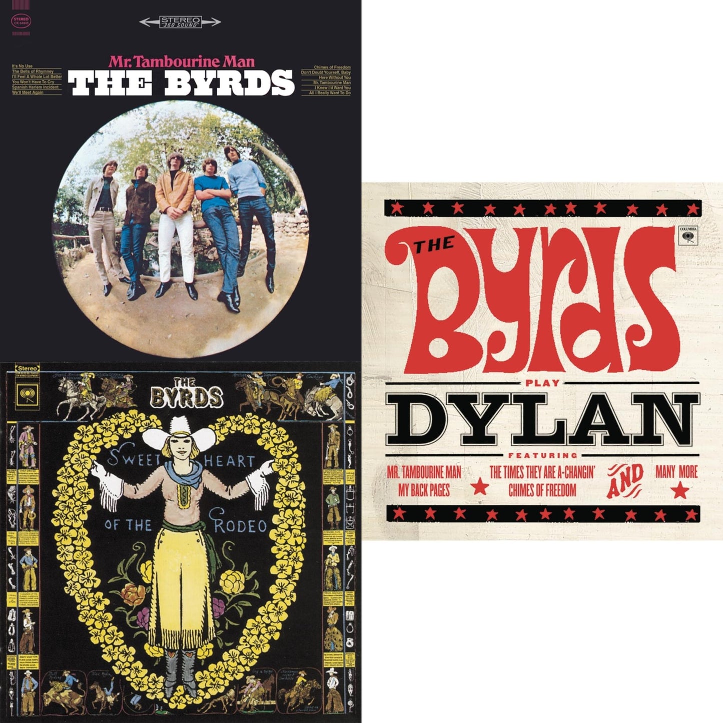 This is a 3 CD SKU bundle.
1.This CD is brand new.Format: CDMusic Style: Folk RockThis item's title is: Mr. Tambourine ManArtist: ByrdsLabel: SONY SPECIAL MARKETINGBarcode: 886976937720Release Date: 5/4/2010
2.This CD is brand new.